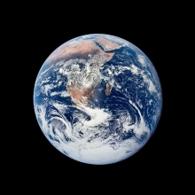 A view of the Earth from Apollo 17. Courtesy NASA.