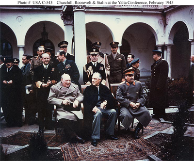 Allied leaders at the Yalta Conference in 1945