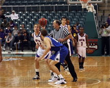 Jump ball in a game of basketball Jump ball in a game of basketball