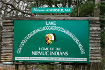 Lake Chaubunagungamaug sign Lake Chaubunagungamaug sign