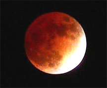 A lunar eclipse A lunar eclipse