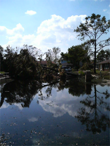 Flooding in Metarie, Louisiana, following Hurricane Katrina in 2005 Flooding in Metarie, Louisiana, following Hurricane Katrina in 2005