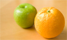 An apple and an orange. The phrase "comparing apples and oranges" is idiomatic for "false equivalence fallacy" An apple and an orange. The phrase "comparing apples and oranges" is idiomatic for "false equivalence fallacy"