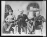 Stalin, Roosevelt and Churchill on the portico of the Soviet Embassy at the Teheran Conference Stalin, Roosevelt and Churchill on the portico of the Soviet Embassy at the Teheran Conference