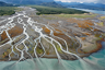 Braided streams in Grewingk Glacier River Braided streams in Grewingk Glacier River
