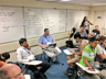 A collaboration session in a modern workplace A collaboration session in a modern workplace