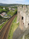 A section of the walls of Conwy Castle showing a battered plinth A section of the walls of Conwy Castle showing a battered plinth