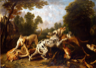 Dogs Fighting in a Wooded Clearing, by Frans Snyders Dogs Fighting in a Wooded Clearing, by Frans Snyders
