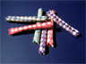 Child's toys known as Chinese finger traps Child's toys known as Chinese finger traps