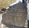 One of the Franklin Milestones on the Boston Post Road One of the Franklin Milestones on the Boston Post Road