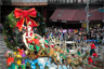 Santa Claus arrives at 57th and Broadway in New York in the Macy's Thanksgiving Day Parade