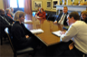 Senator Mark Warner (Democrat of Virginia) meets with mayors Senator Mark Warner (Democrat of Virginia) meets with mayors