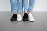 Someone got the wrong information about which sneakers to wear on which feet Someone got the wrong information about which sneakers to wear on which feet