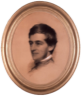 Ralph Waldo Emerson in 1846, in a charcoal portrait by artist Eastman Johnson Ralph Waldo Emerson in 1846, in a charcoal portrait by artist Eastman Johnson