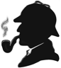 The silhouette of a famous fictional detective The silhouette of a famous fictional detective