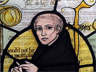 Stained Glass of William of Ockham in a church in Surrey, England, United Kingdom Stained Glass of William of Ockham in a church in Surrey, England, United Kingdom