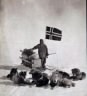 Oscar Wisting, a member of Roald Amundsen's party, and his dog team at the South Pole in 1911 Oscar Wisting, a member of Roald Amundsen's party, and his dog team at the South Pole in 1911