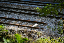 The end of the line for a railroad track