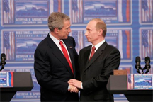 President George W. Bush and President Vladimir Putin