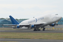 Boeing 747-409LCF Dreamlifter at Edinburgh Airport Boeing 747-409LCF Dreamlifter at Edinburgh Airport