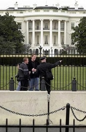 Jersey barriers outside the U.S. White House