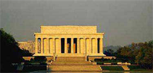The Lincoln Memorial at sunrise The Lincoln Memorial at sunrise