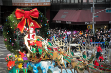 Santa Claus arrives at 57th and Broadway in New York in the Macy's Thanksgiving Day Parade Santa Claus arrives at 57th and Broadway in New York in the Macy's Thanksgiving Day Parade