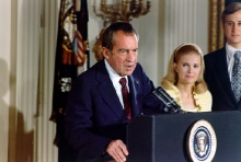 President Richard Nixon resigns President Richard Nixon resigns
