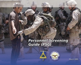 The cover of the Personnel Screening Guide of the Technical Support Working Group of the US Government