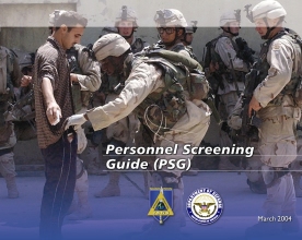 The cover of the Personnel Screening Guide of the Technical Support Working Group of the US Government The cover of the Personnel Screening Guide of the Technical Support Working Group of the US Government
