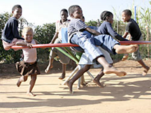 Six kids on a PlayPump