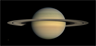 Satrun during equinox — a composite of natural-color images from Cassini