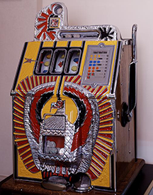 Vintage slot machine at the Casino Legends Hall of Fame at the Tropicana Las Vegas Casino Hotel Resort, Nevada